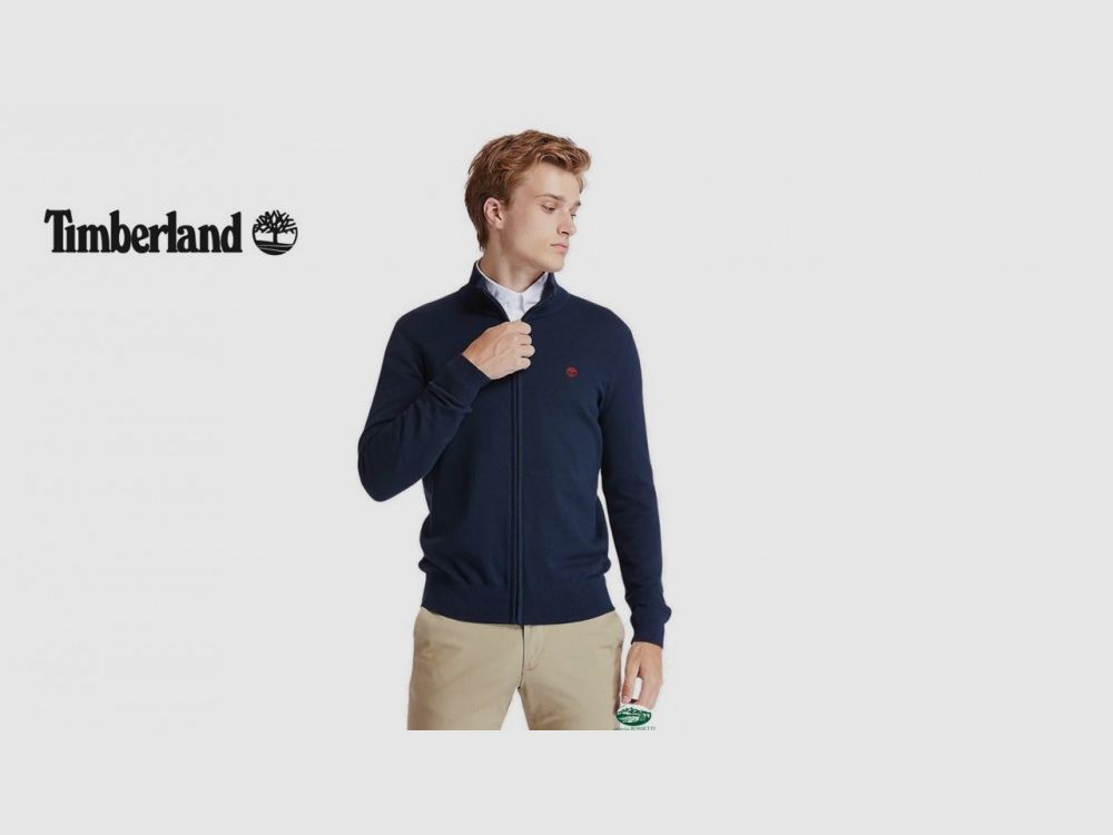 TIMBERLAND Heren Williams Open Trui Katoen Organisch Blauw