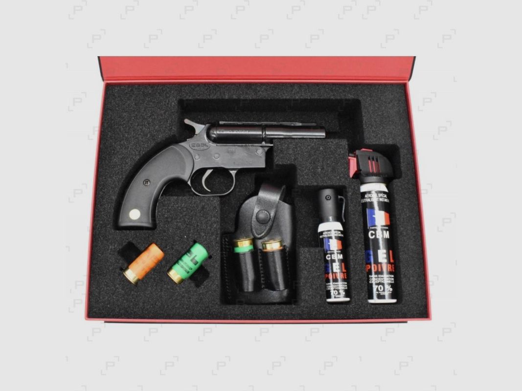 Pacchetto pistola di difesa SAPL GC27 calibro 12/50 con aerosol, immagine 3 di 6
