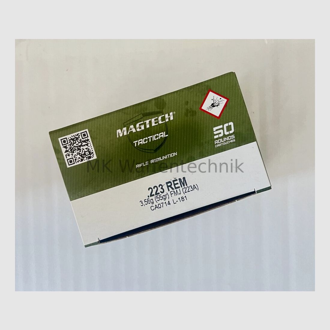 Magtech cartridge ammunition .223 Rem. Tactical 55grs. FMJ 50 pcs. - .223 Rem