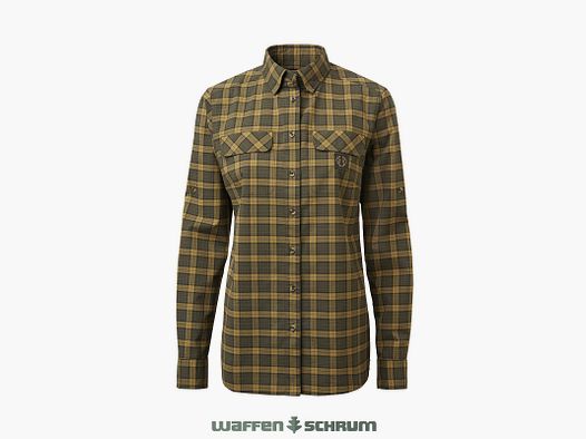 Camisa Chevalier Bluse Creek Coolmax de cuadros musgo