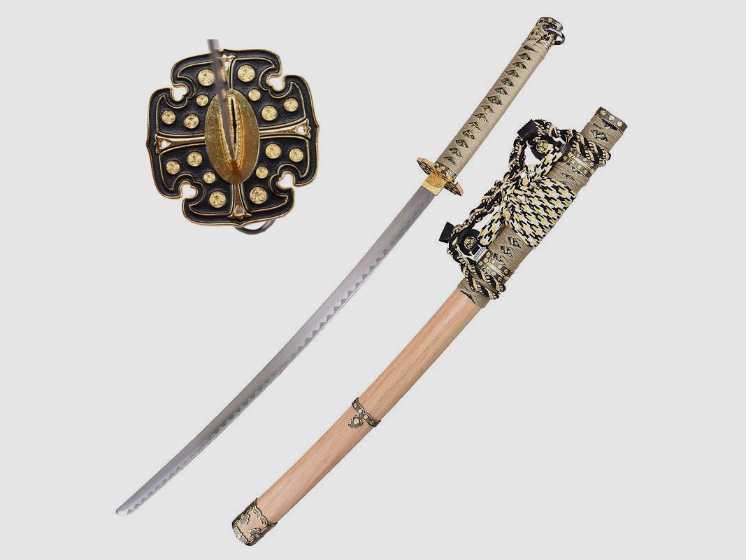 Katana Tachi Suisei z stylową dekoracją