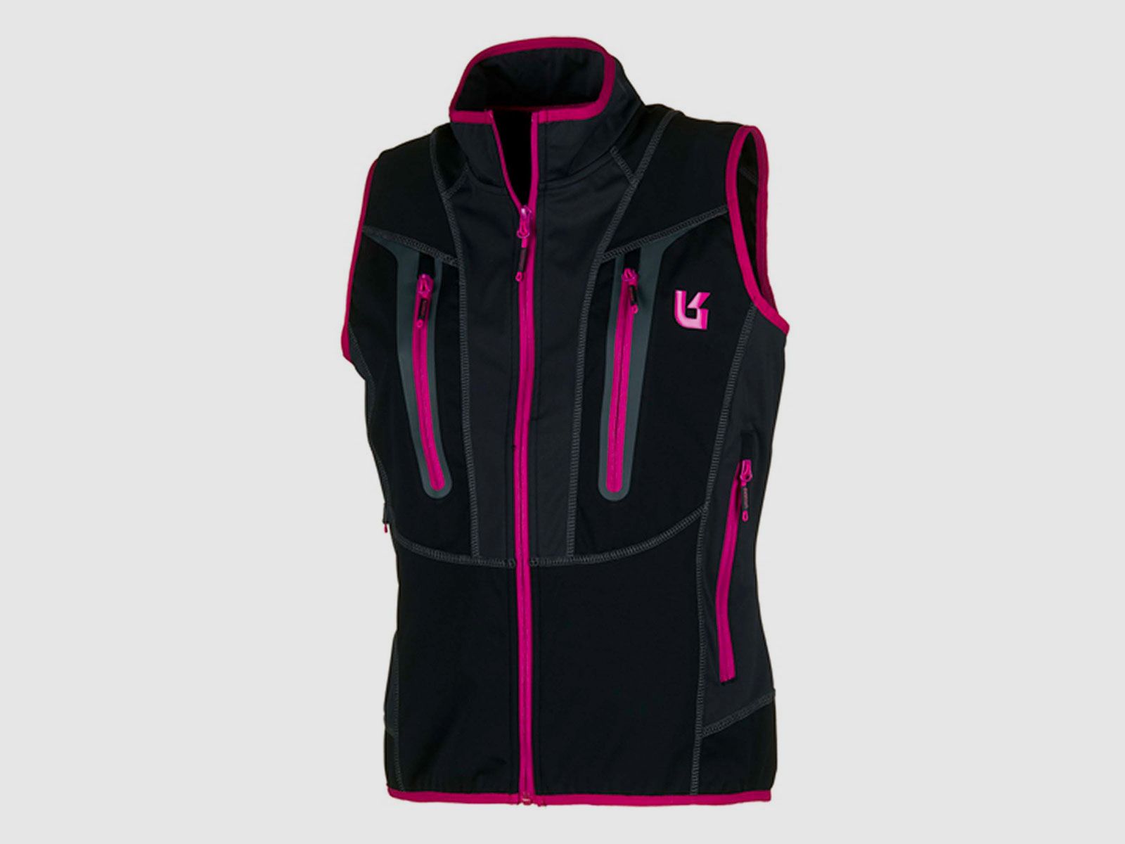 WESTE – DAMEN – UNIVERS – OUTDOOR ADAMELLO U-TEX Grau/Schwarz/Pink, Bild 4 von 4