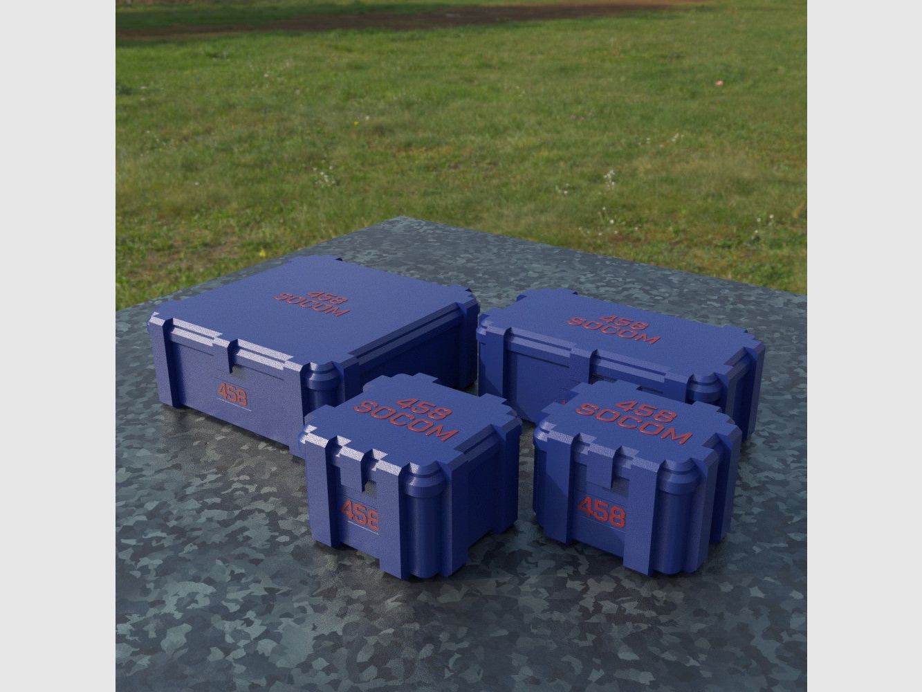 Filamelt Munitionsbox / .458 SOCOM / ‘Klappdeckel’ / Patronenbox, Ammo Box