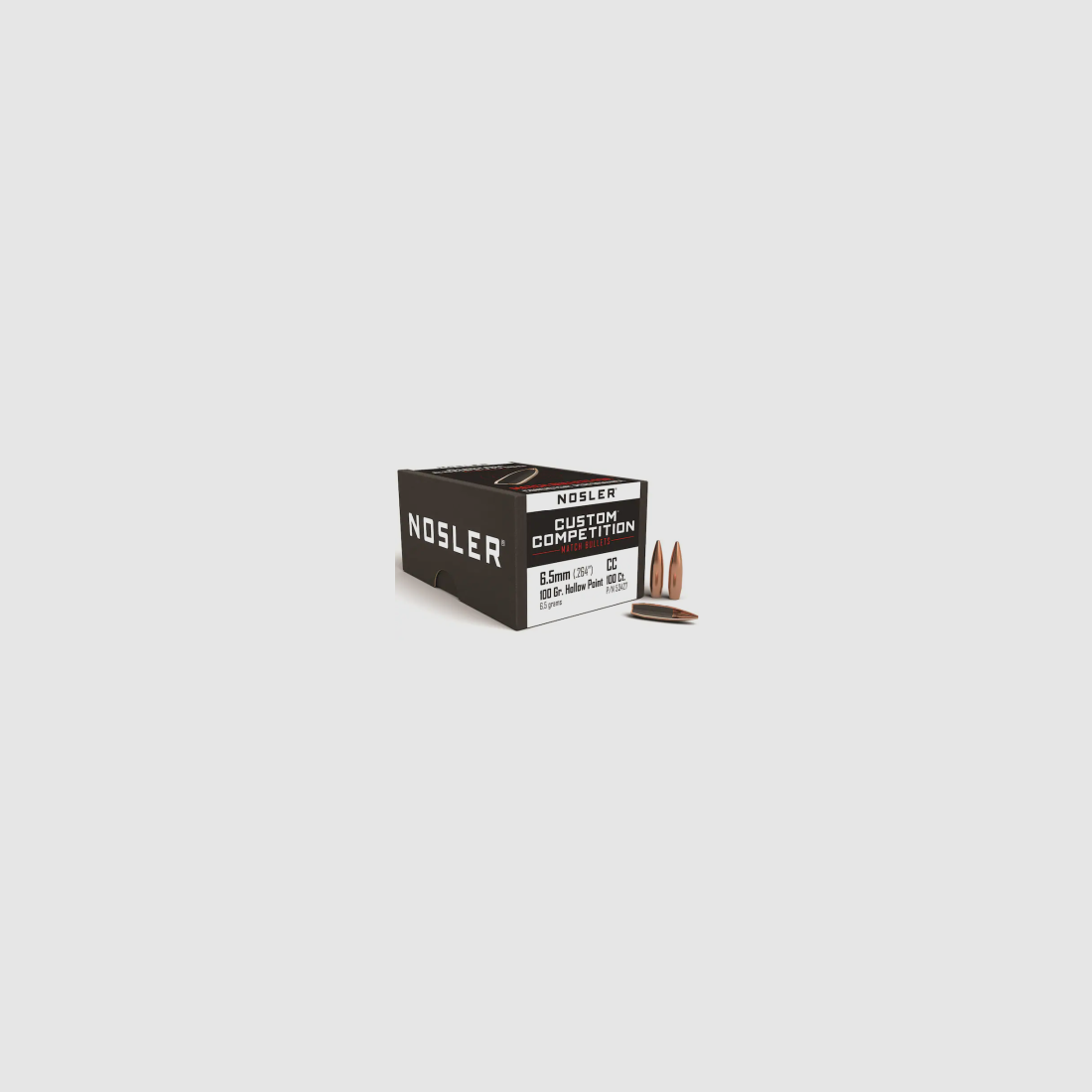 Nosler Bullet 6.5mm/.264 Custom Competition 100GR HPBT 100 pieces