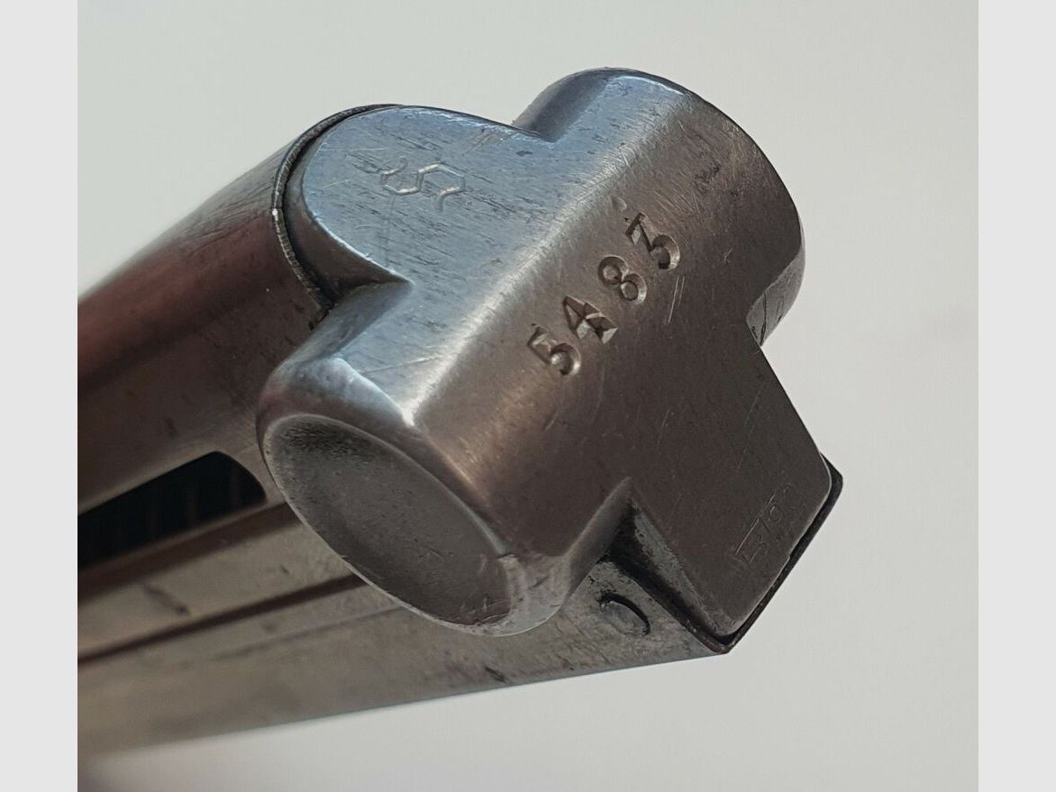 MAUSER-WERKE Oberndorf GmbH Cargador original para pistola Mauser P08 - 9mm Luger - 8 disparos - Fecha K - B/90, imagen 4 de 5