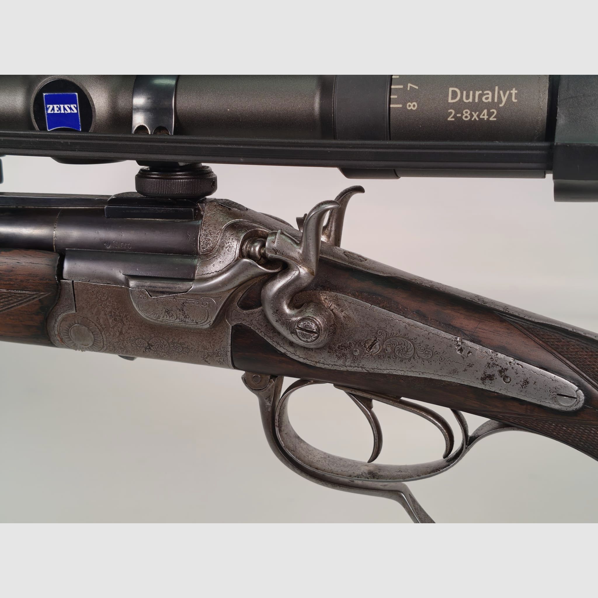 Suhler Jagdhütte Hahn-Bockbüchsflinte 5,6x52 R / 16/70 avec Zeiss Duralyt 2–8x42, image 8 sur 8