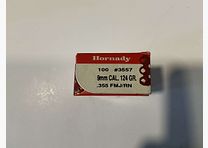PALLE HORNADY 9mm .355 124GR FMJ/RN
