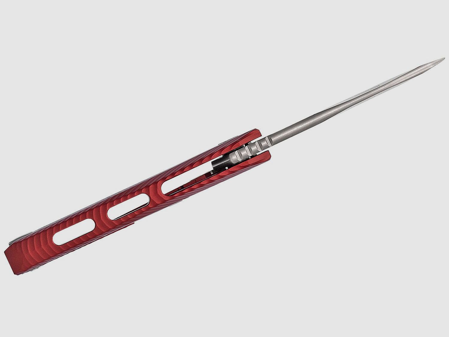 ROK A RS, M390 Satin-Klinge, roter Aluminiumgriff | 97317