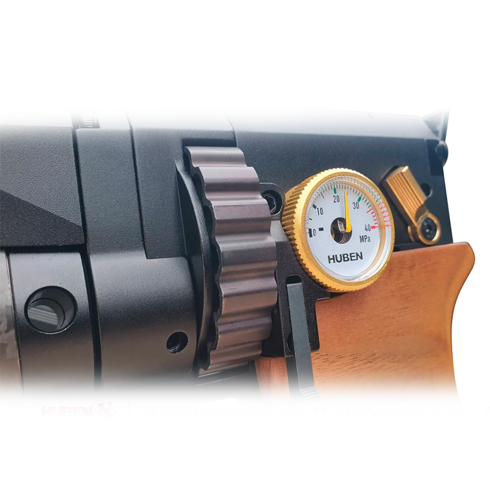Huben gk1 Compact cal. .30 PCP-Mini-Luftpistole mit Schalldämpfer, Bild 5 von 7