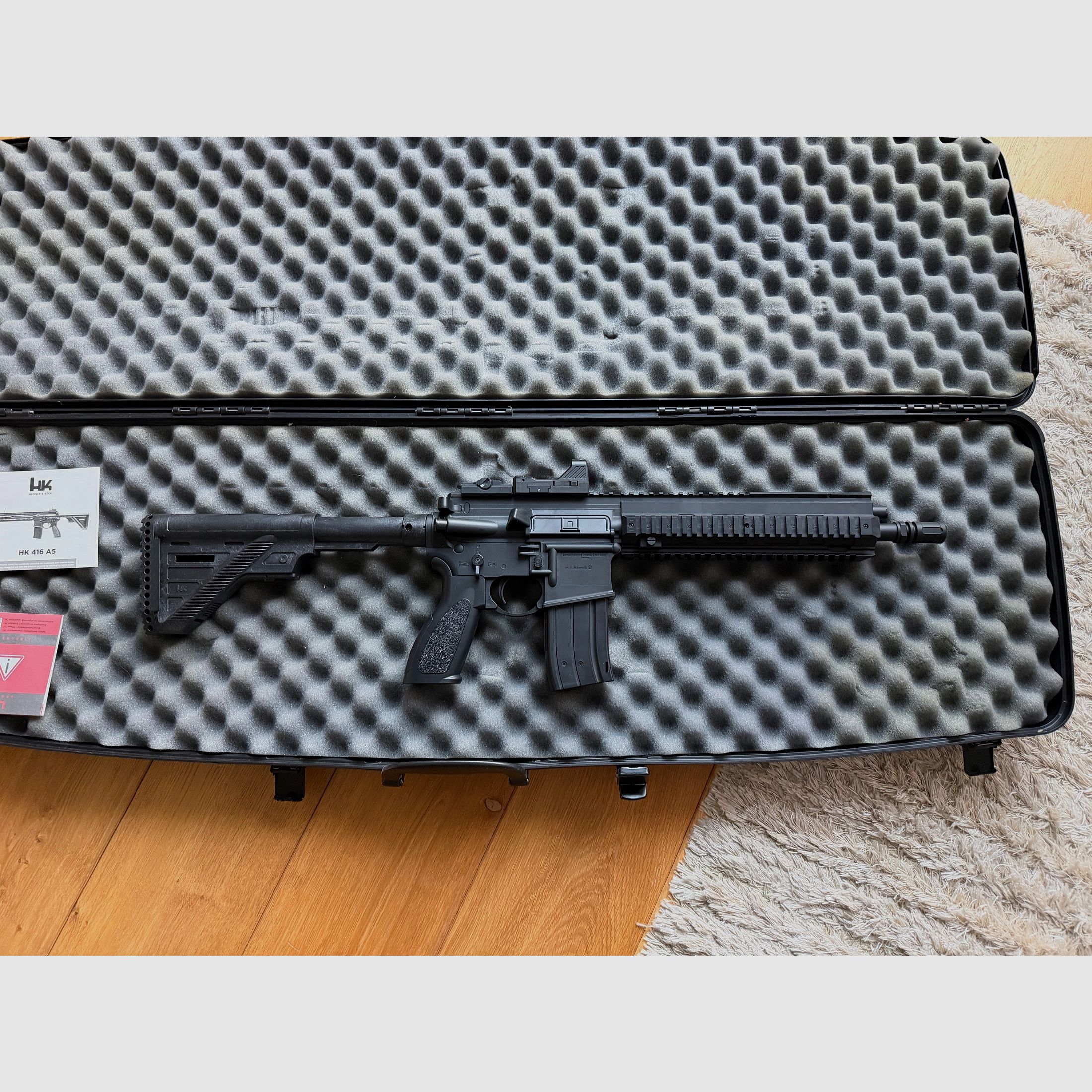 Heckler & Koch HK416 A5 kal. 4,5 mm stalowe BB Co2 | w zestawie z futerałem na broń | Nowy