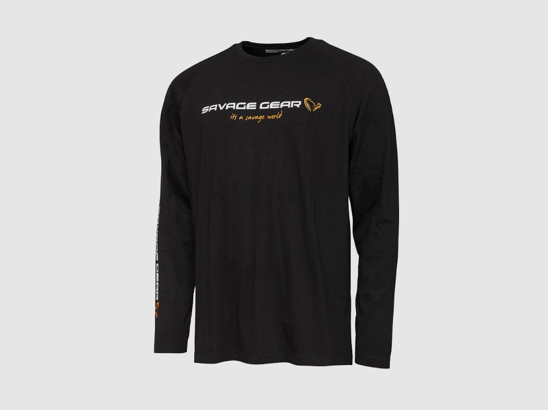 Signature Logo Long Sleeve T-Shirt Xxl Black Caviar