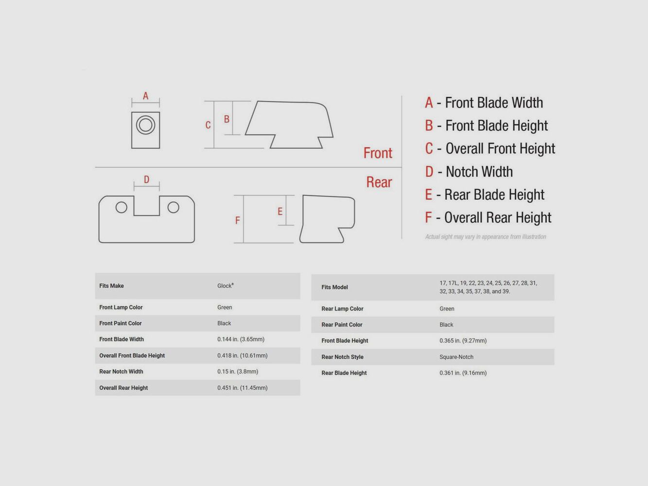 Trijicon N-Visor B&T Verde/Verde Glock Supp