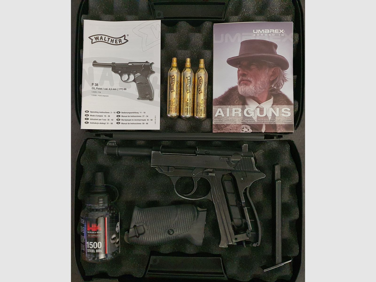 Umarex CO2 - Walther P 38 Komplettset in OVP