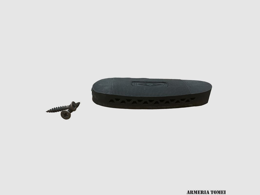 RUBBER BUTT PAD 20mm INT.SE 96mm VENTILATED BLACK