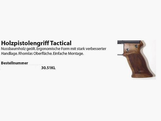 Wyss Holzpistolengriff Tactical Stgw57 klein Nussbaumholz dunkelbraun