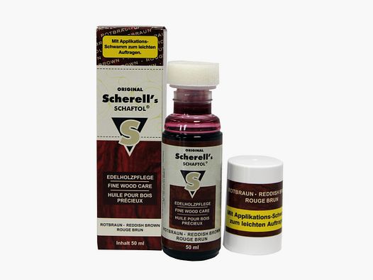 Scherells Schafftol Stock oil, reddish brown (50 ml bottle)