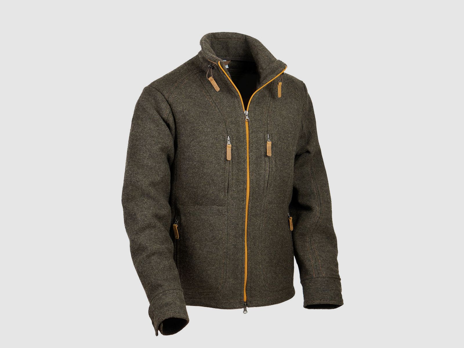 Lodenfleecejacke "Kragenhuber", Schiefer