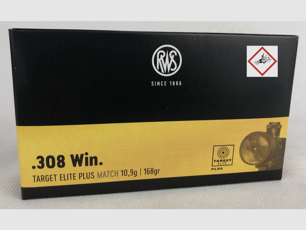 RWS Target Elite Plus cartuccia per fucile cal. .308 Win 168grs