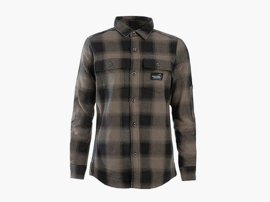 Arrak Outdoor Gefüttertes Flanellhemd Damen Braun/Schwarz 4XL