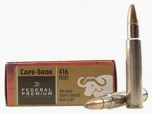 Federal Premium Safari Trophy Bonded Bear Claw .416 Rigby 400GR JSP 20 cartouches