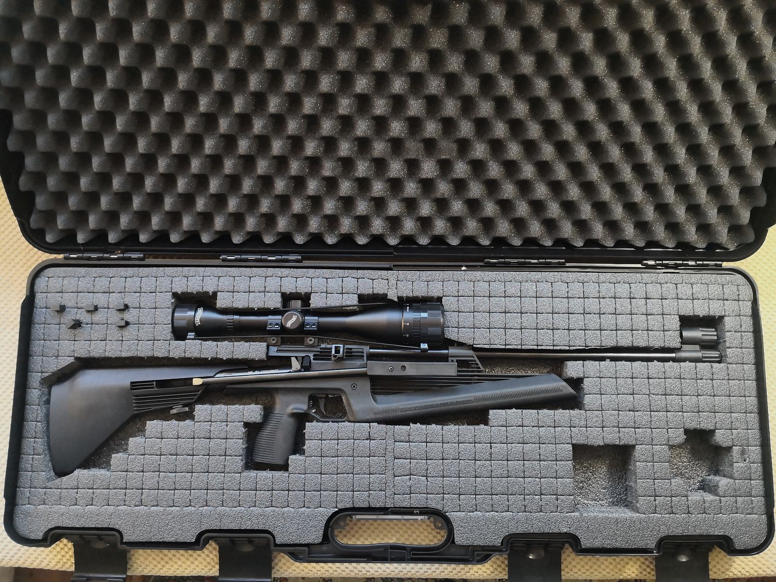 Air rifle Baikal MP61 + scope Walther ZF6x42 + gun case + 5 magazines 4.5mm/.177cal