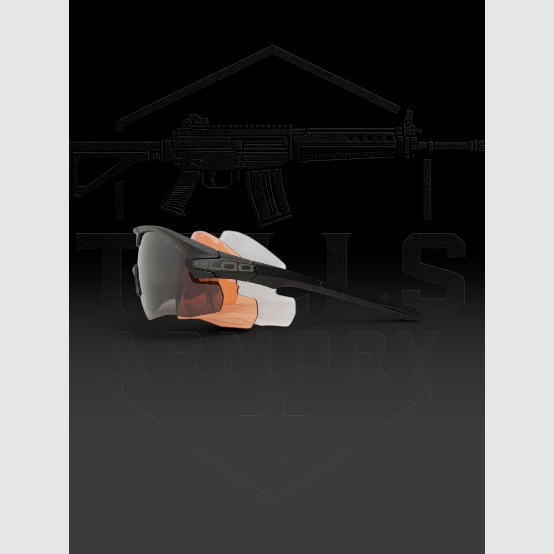 BLOC Lynx Ballistic Antifog beschermbril, set met 3 lenzen, FDE, afbeelding 2 van 3