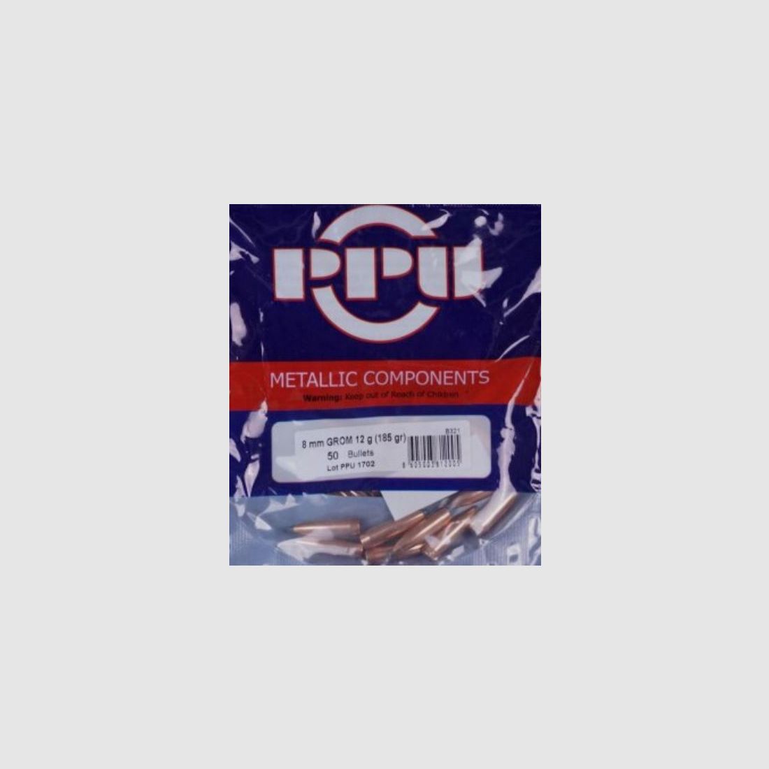 PPU Bullets .322 / 8 mm 185 gr (12 g) Grom – 50 pcs.