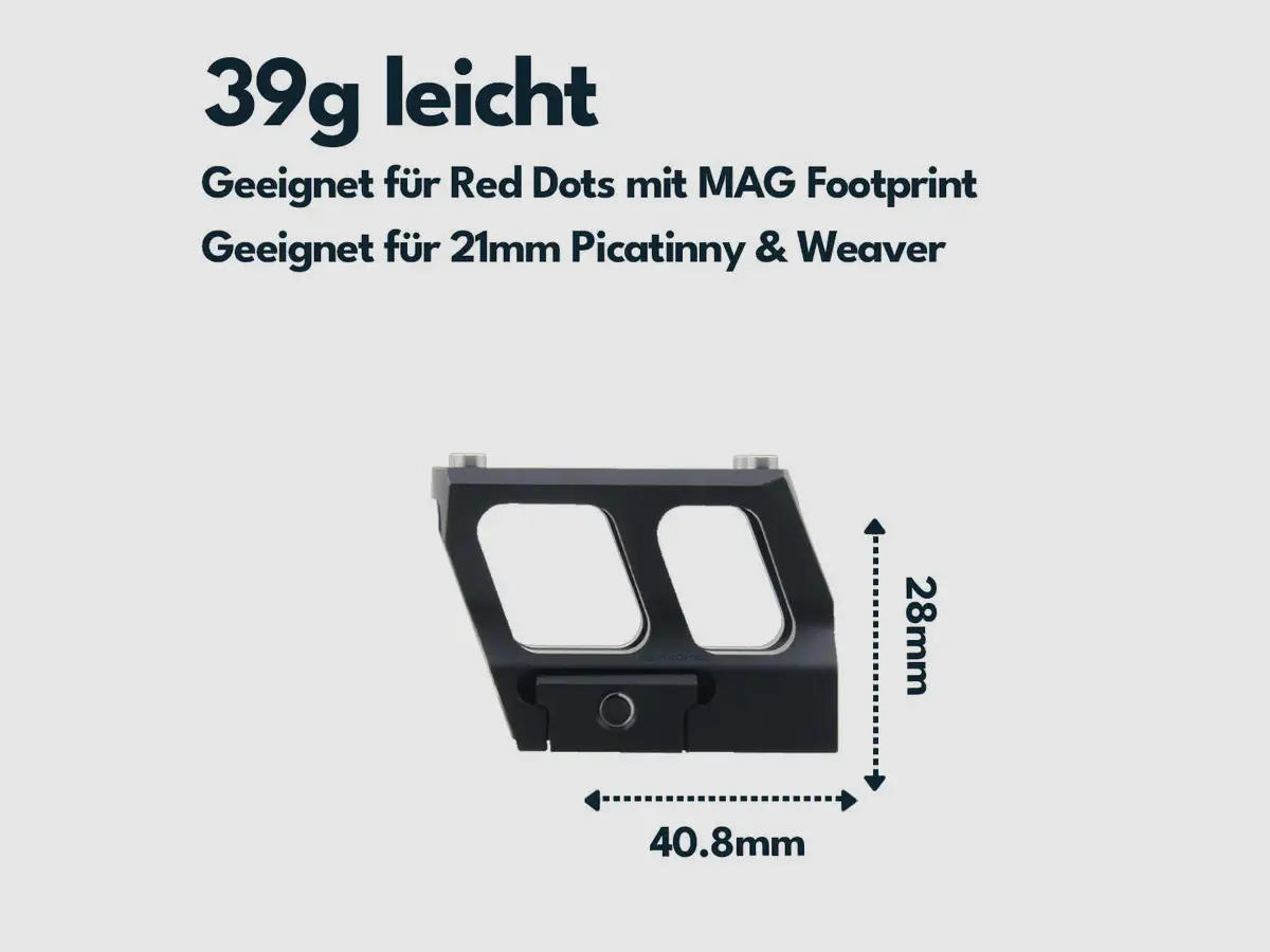 Vector Optics SCRA-73 Montaje con MGT (SHIELD) Footprint, 21mm Picatinny, h=28mm, imagen 2 de 6