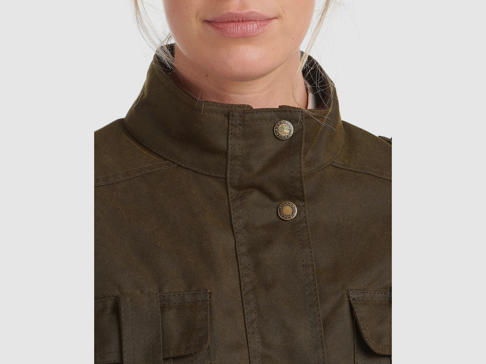 BARBOUR Wachsjacke Winter Defence Oliv