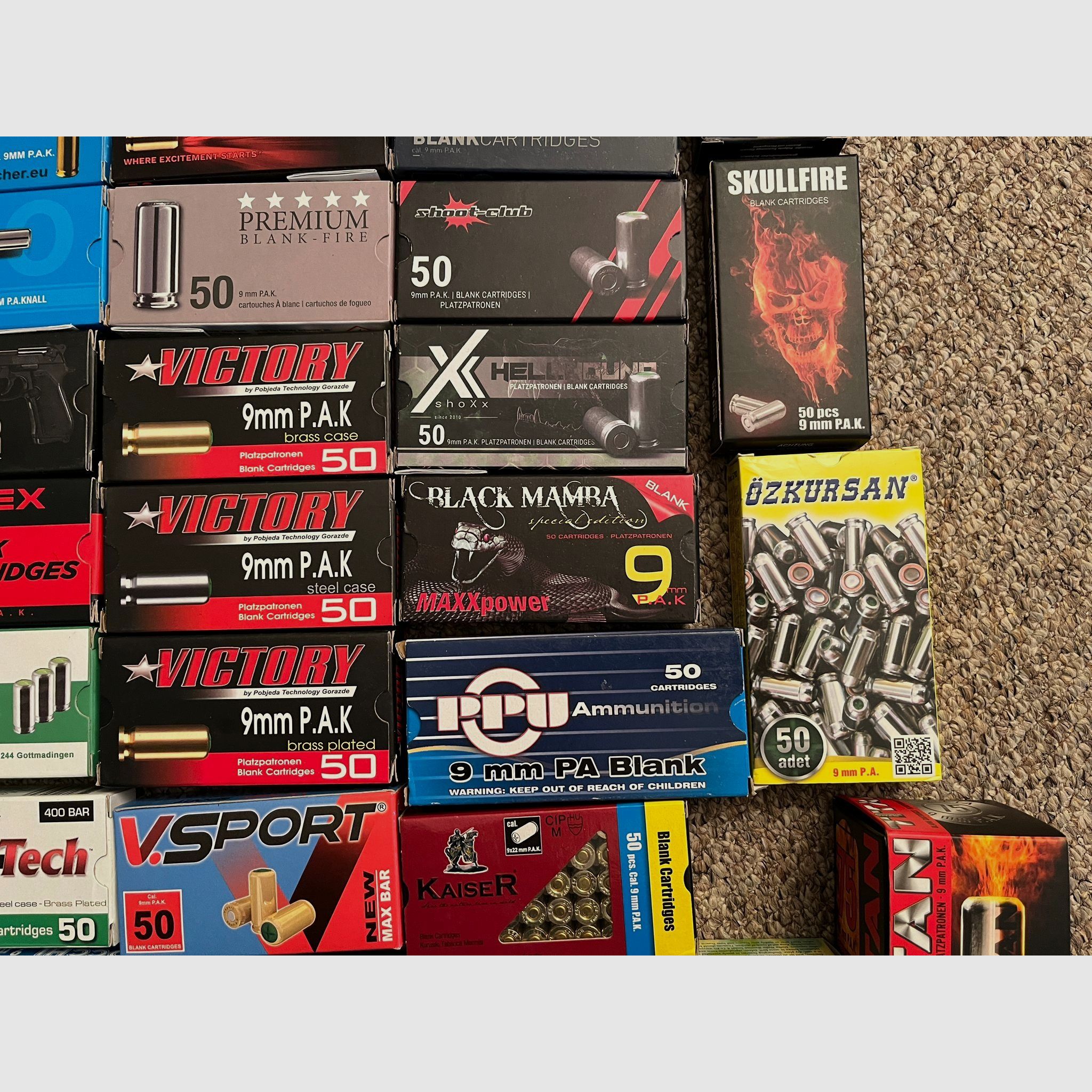 9mm PAK Platzpatronen Sammlung