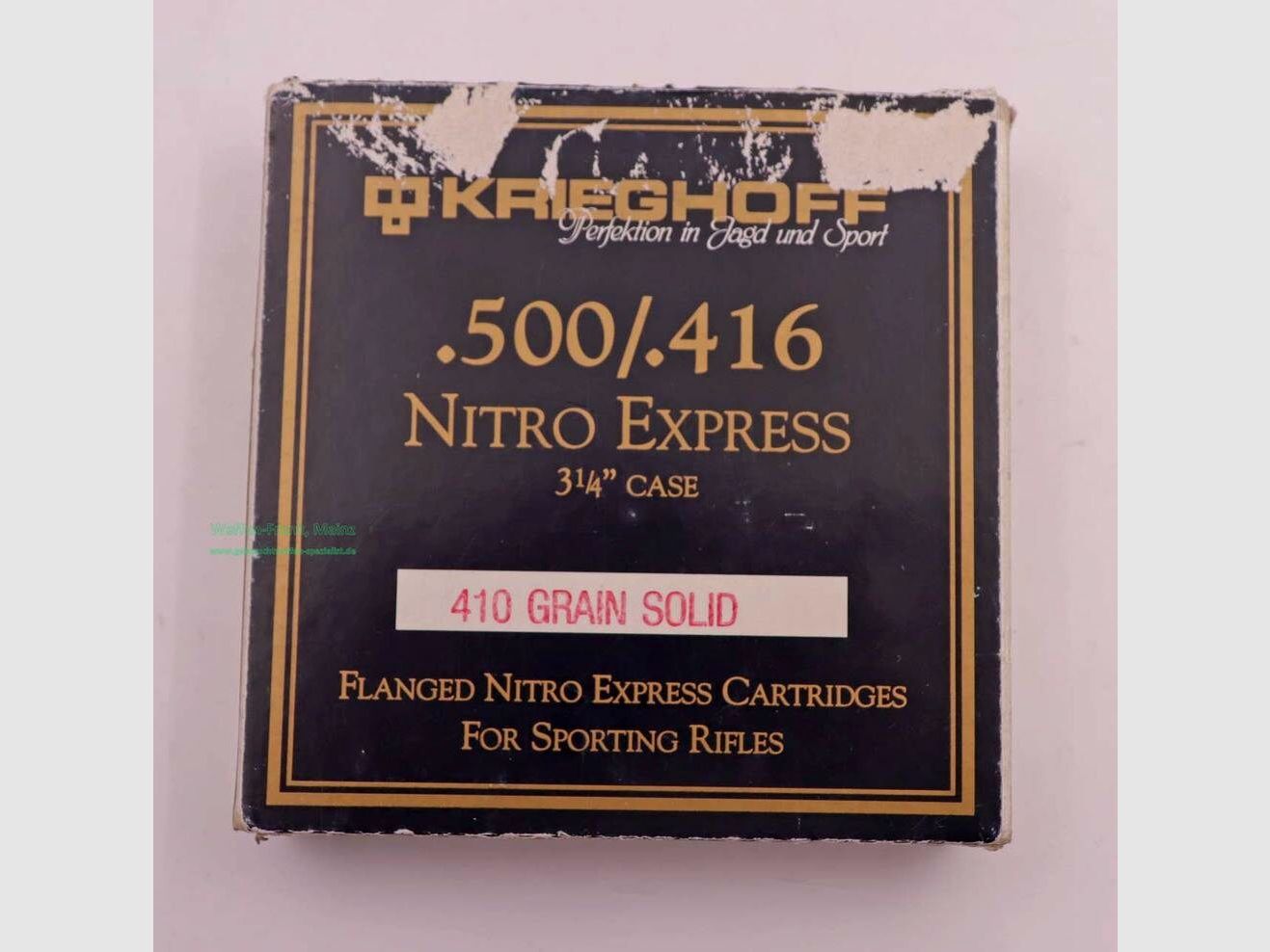 Wolfgang Romey Belgium Rifle Cartridges .500/.416N.E. 3 1/4''