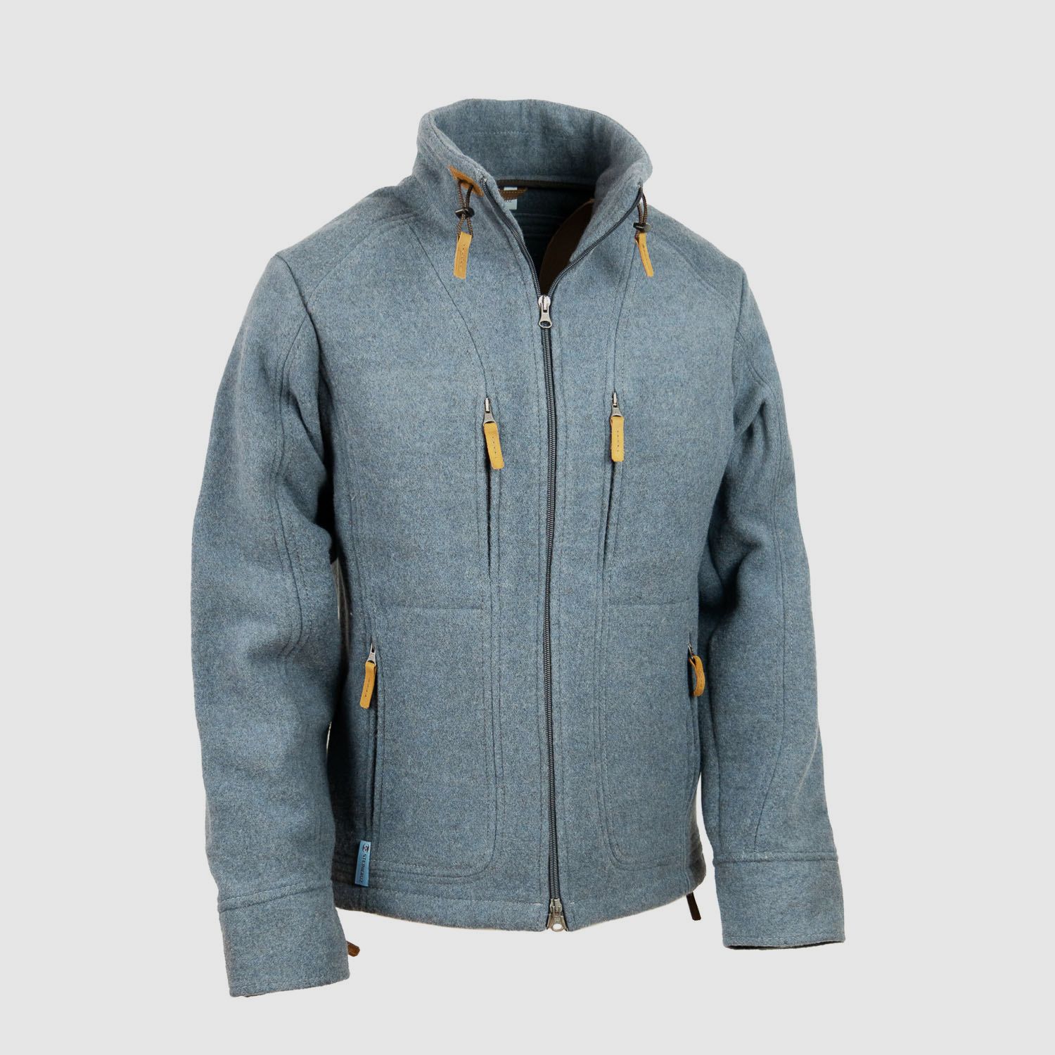 Lodenfleecejacke "Kragenhuber" Mod. 2023, Calcitblau