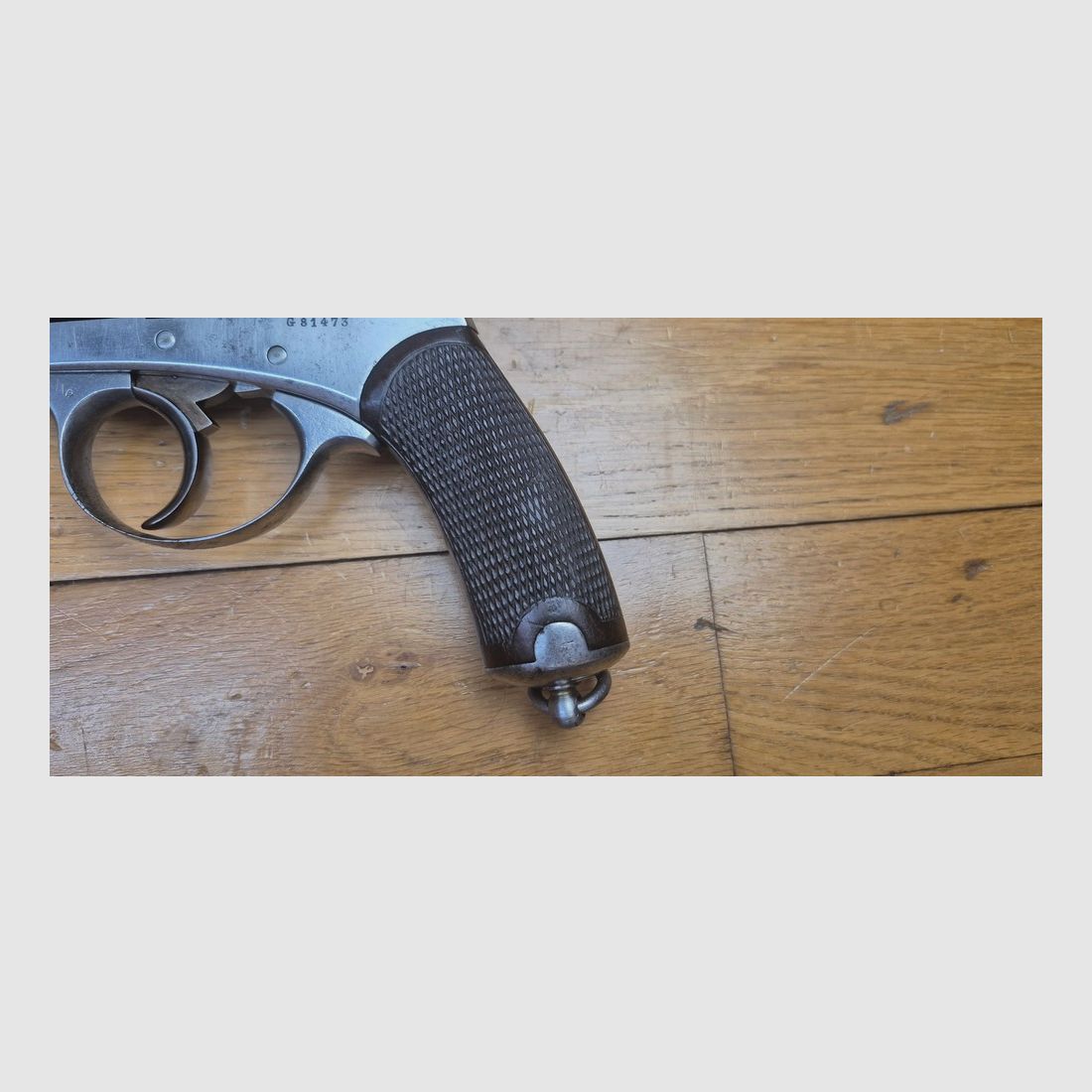 Guter regulärer Revolver Modell 1873 – Kaliber 11mm73 – vollständig monomatrikuliert – Noch mit strohgelb – MAS 1878 – Gute Mechanik, schöner Lauf und schöne Kammern – BE, Bild 16 von 19