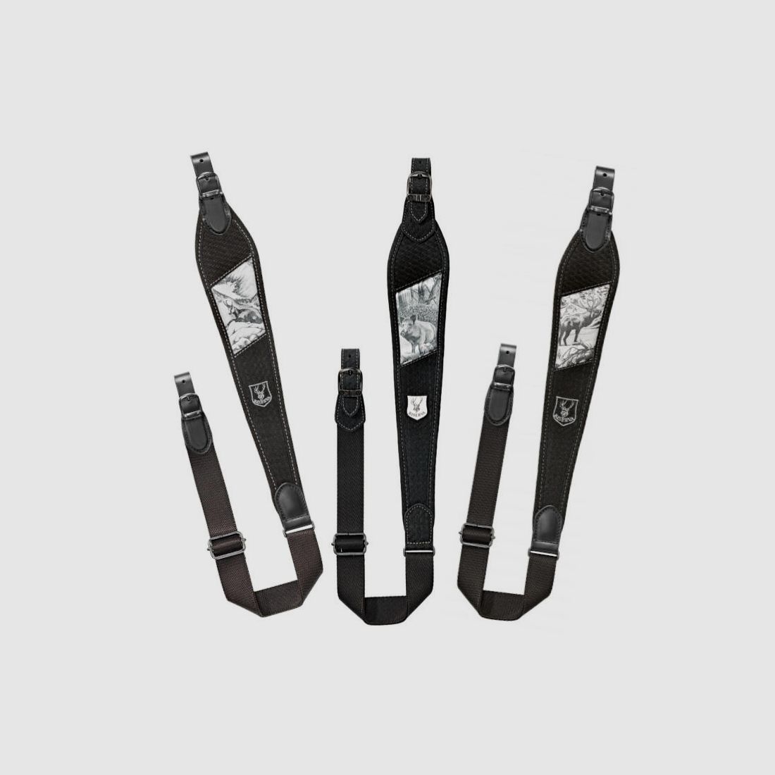 Riserva – Leather Sling for Rifle with Carbon Effect