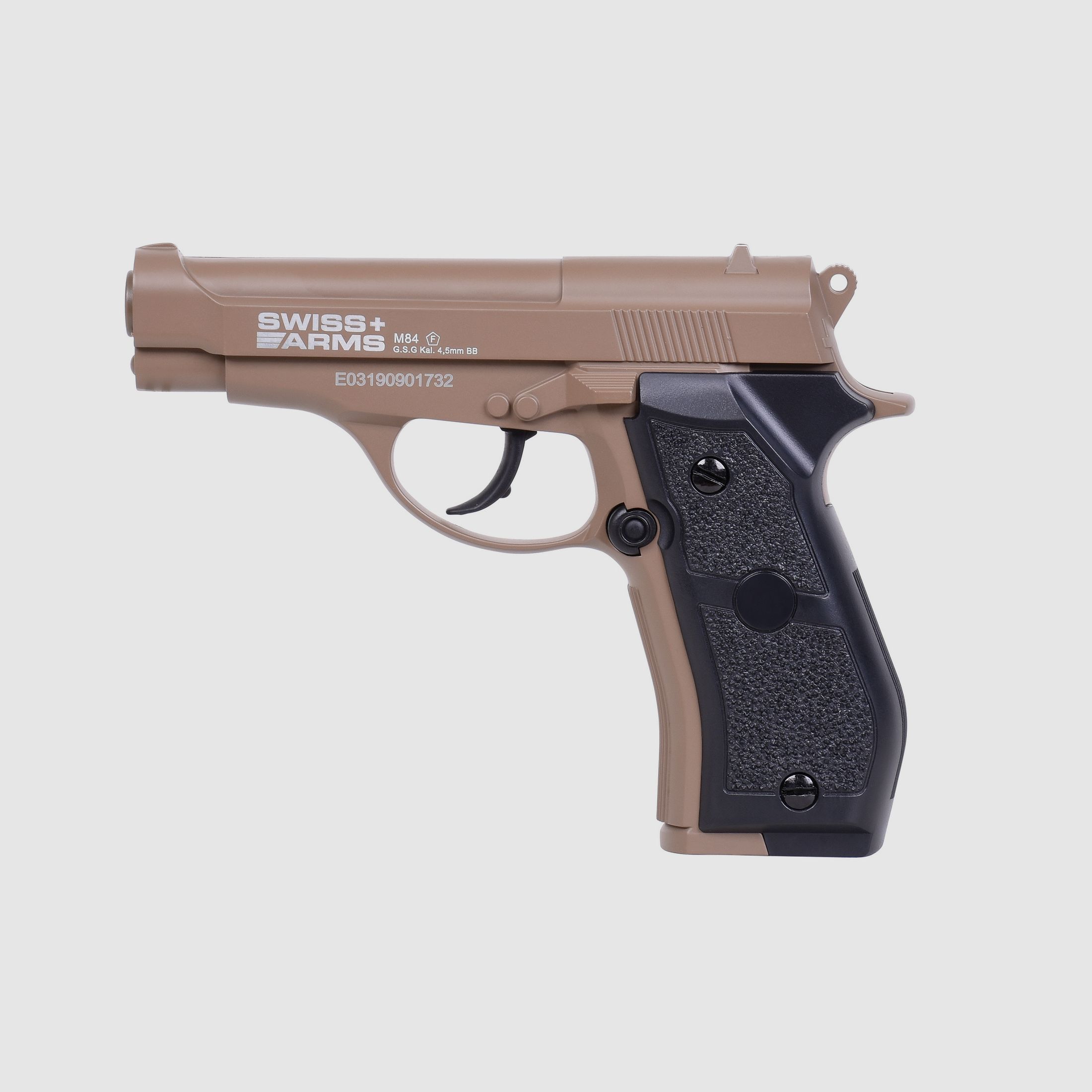 Swiss Arms P84 Tan 4,5mm BB - Druckluft Co2 Non BlowBack