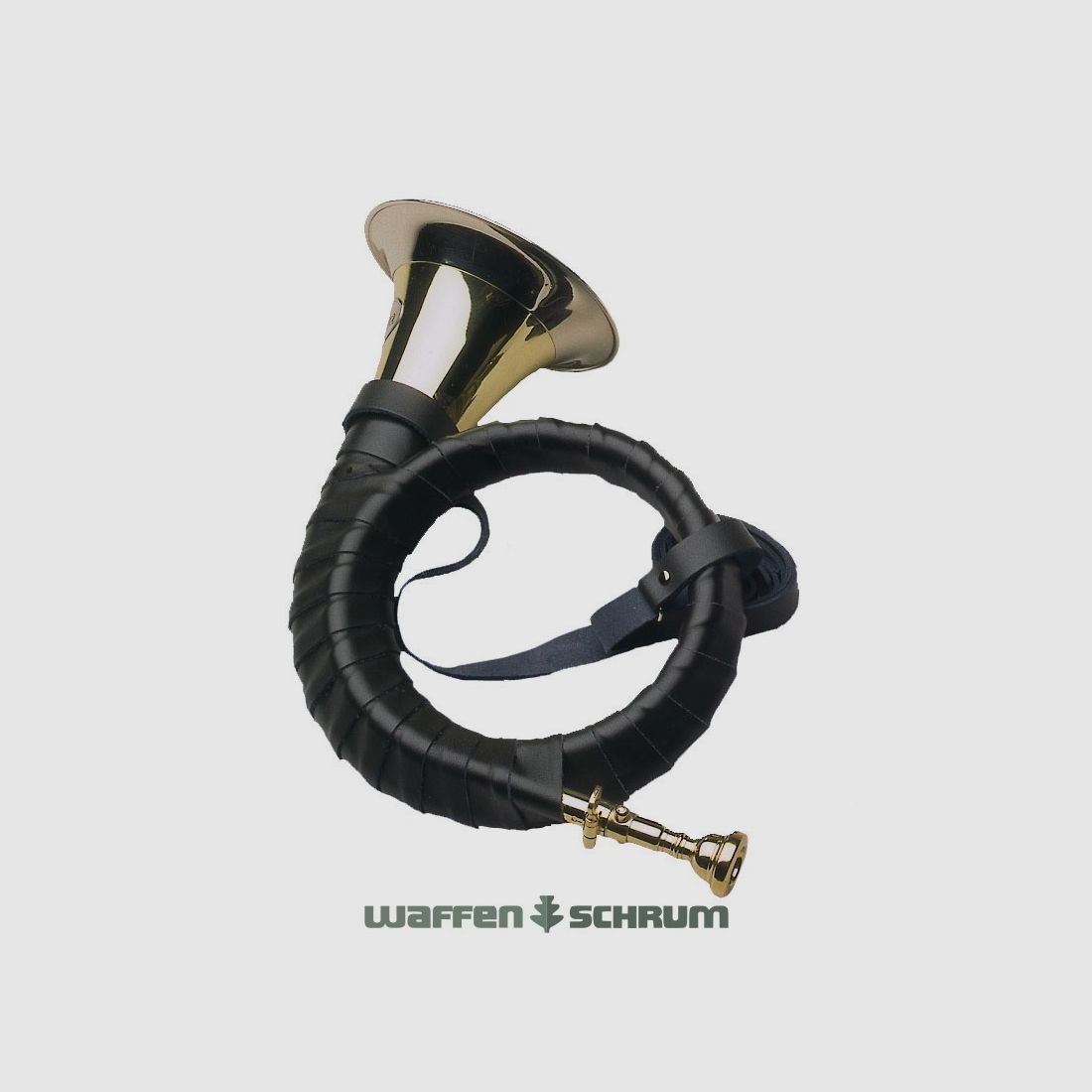 Dotzauer Fürst-Plesshorn B 2-windig Emaille Coating - Afstemming - Mondenstuk Echt Leer Omhulsel - Lederen Draagriem