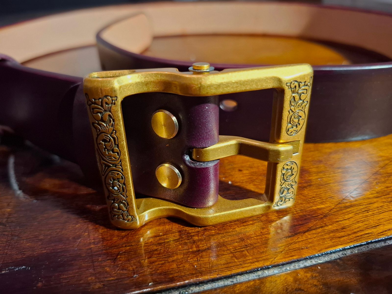Handcrafted leather belt