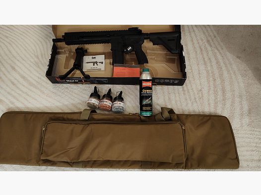 Heckler&Koch HK416 A5 CO2 Kal. 4,5 mm staal BB inclusief accessoires