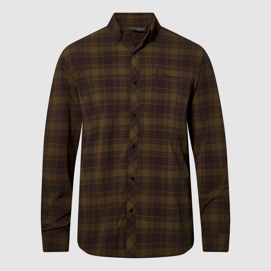 Pinewood Abisko Trekking InsectSafe® shirt (Dark Olive/Dark Sandstone), imagen 1 de 7
