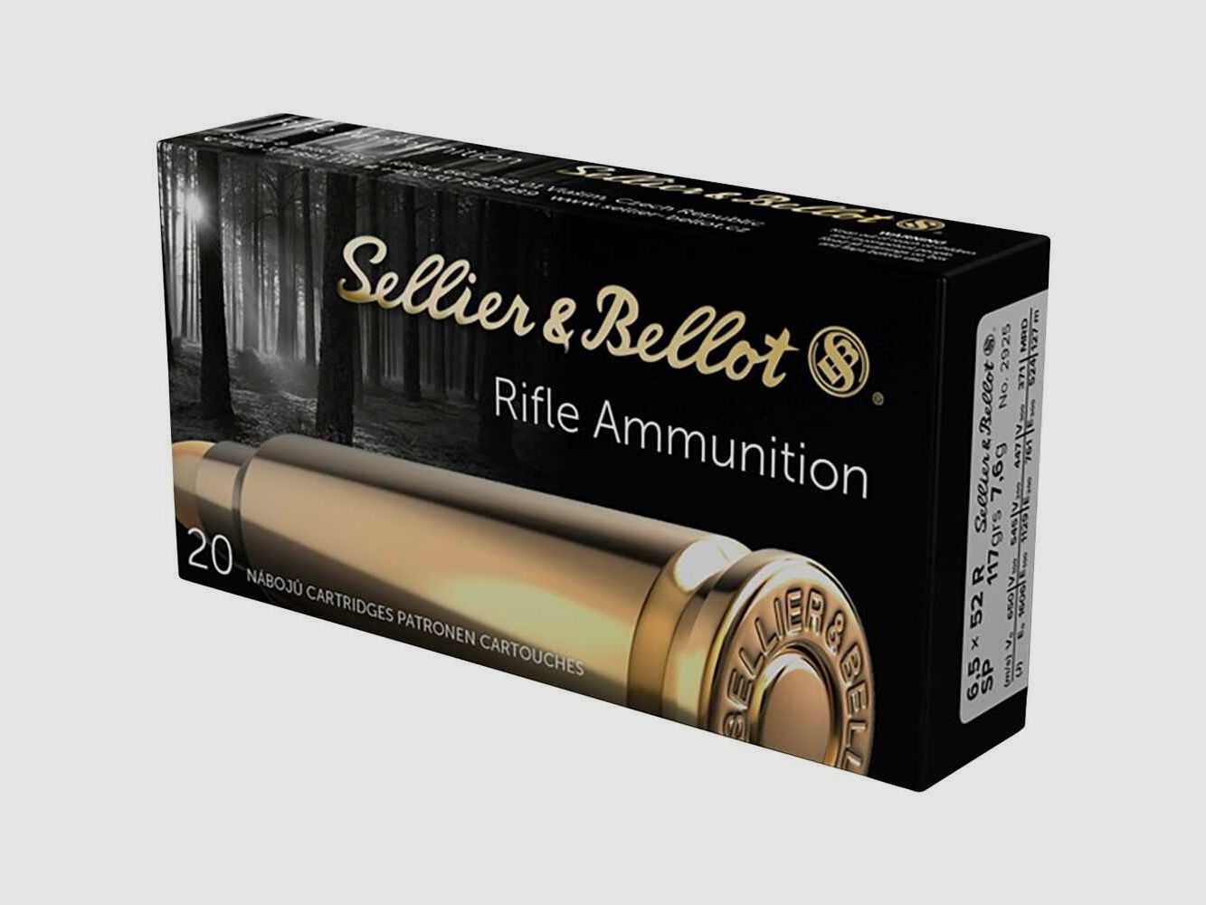 6.5x52 R partial jacket 7.6g/117grs. Sellier & Bellot
