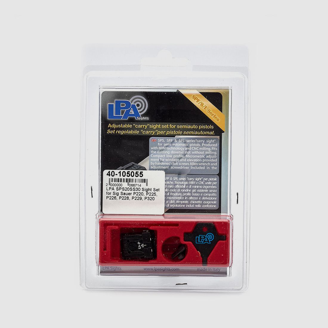 LPA SPS20SS30 Sight Set for Sig Sauer P220, P225, P226, P228, P229, P320, image 2 of 3