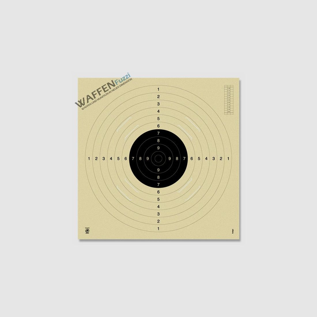 Pistolen-Scheibe KK-Scheibe 100 m BDS-Scheibe für Gewehr 100 m, 55 x 53 cm