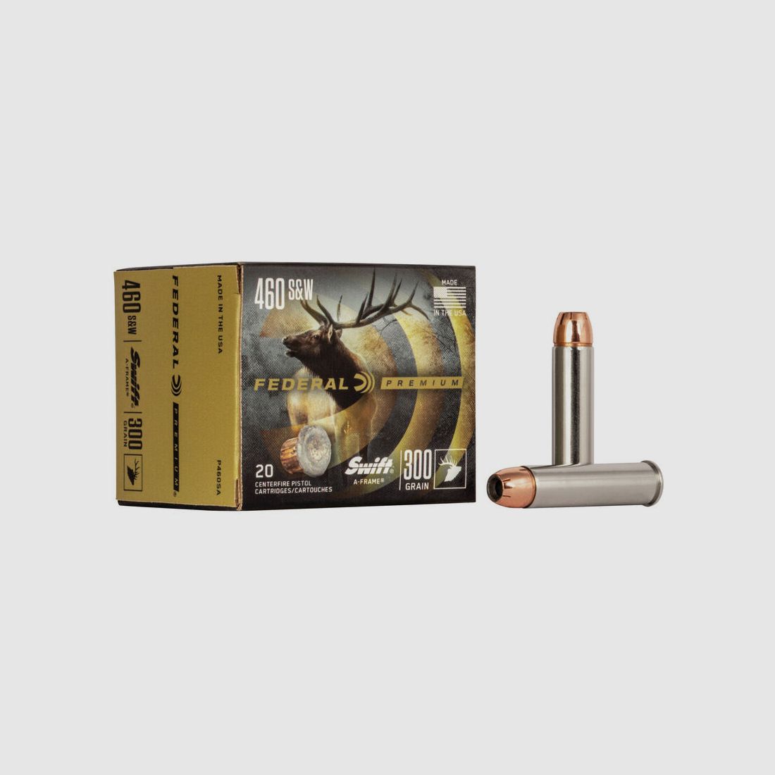 Federal Premium Swift A-Frame .460 S&W 300GR JHP 20 cartouches