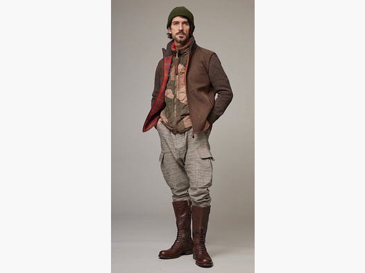 Habsburg Oswald Wende-Weste Camo/Grün