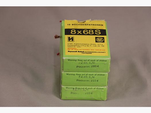 RWS 30x shots / H-Mtl. copper hollow point 12.1gr.