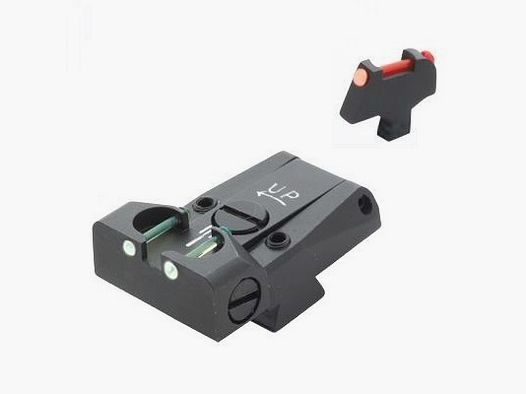 TTF Visor Fiber verde/rojo Colt 1911-S80 Stake-on