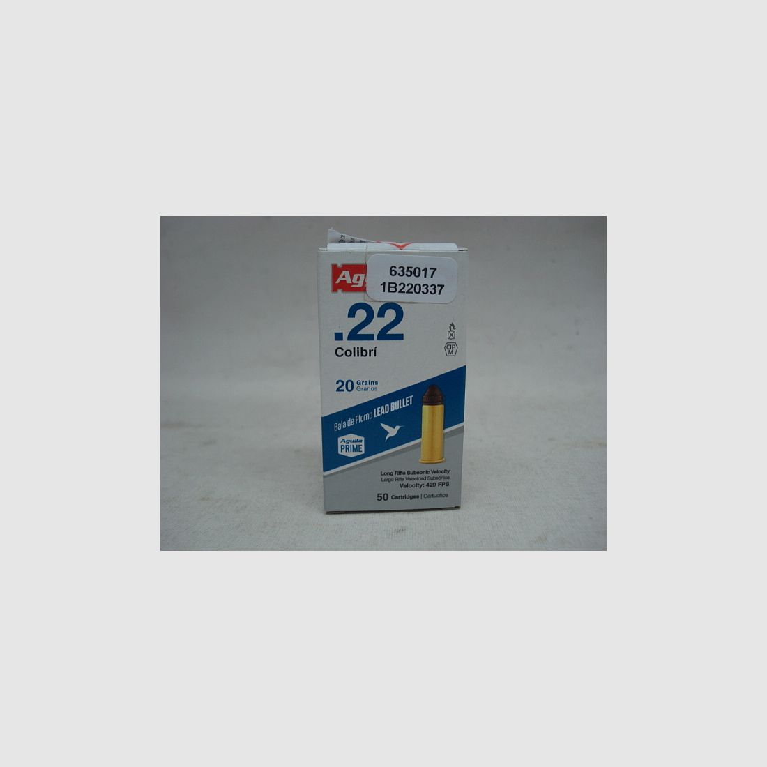 .22lr COLIBRI SubsonicVelocity - 20gr/a50 #1B220337