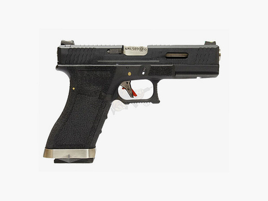 WE Custom 18C Metall Version Airsoft Pistole in Schwarz GBB -F-