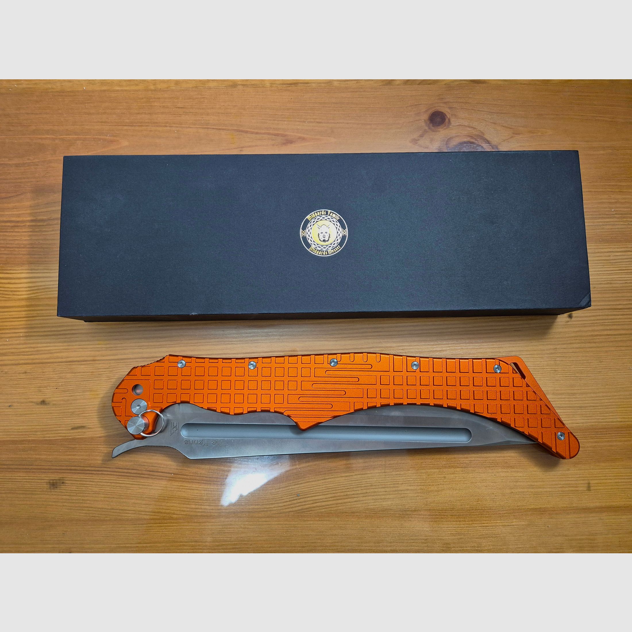 Midgards Messer Fenris - Orange / Limitiert - XXL Linerlock