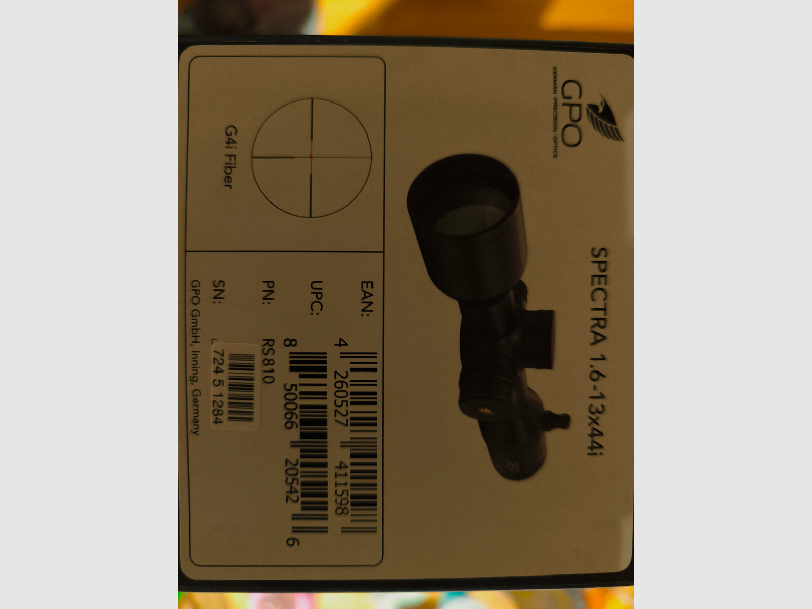 GPO Spectra 1.6-13x44 with ballistic turret